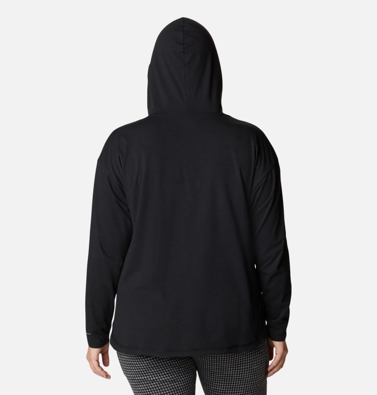 Women's Columbia Sun Trek Pullover Hoodie Black | Plus Size CA-EA56L